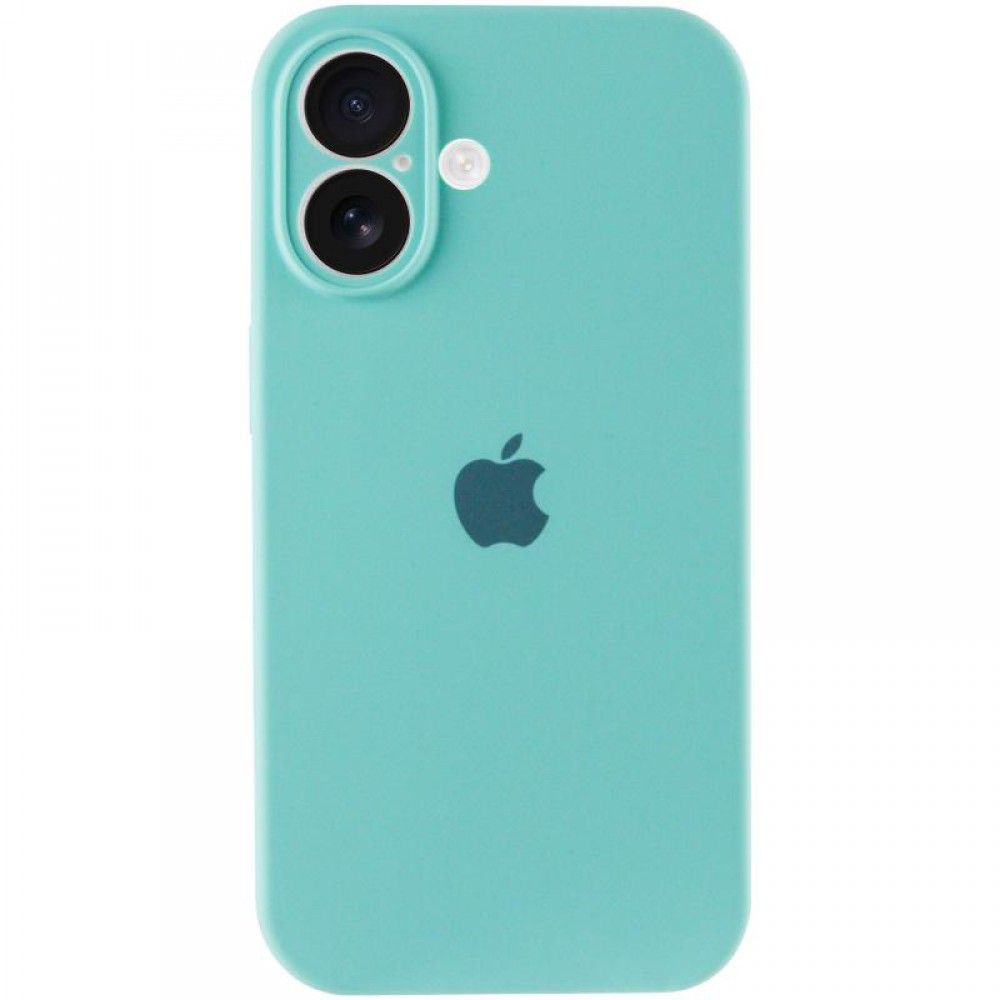 Чохол Silicone Case Full Camera Protective (AA) для Apple iPhone 16 Plus (6.7") Бірюзовий / Marine Green