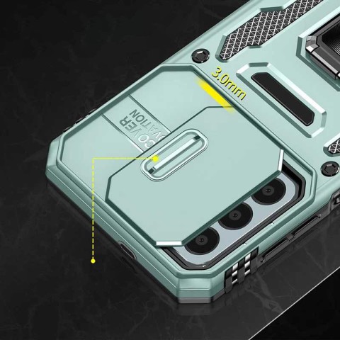 Ударостійкий чохол Camshield Army Ring для Samsung Galaxy A25 5G Зелений / Light Green