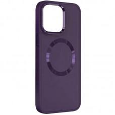 TPU чохол Bonbon Metal Style with MagSafe для Apple iPhone 14 (6.1") Фіолетовий / Dark Purple