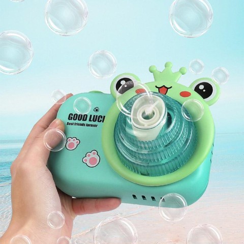 Фотокамера-генератор мильних бульбашок 9996 Children's camera Frog / Green