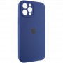Чохол Silicone Case Full Camera Protective (AA) для Apple iPhone 12 Pro (6.1") Синій / Deep navy / PVH