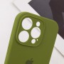 Чохол Silicone Case Full Camera Protective (AA) для Apple iPhone 12 Pro Max (6.7") Зелений / Dark Olive / PVH