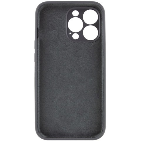 Чохол Silicone Case Full Camera Protective (AA) NO LOGO для Apple iPhone 16 Pro (6.3") Сірий / Dark Gray