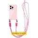 Чохол TPU CrossBody with straps для Apple iPhone 16 Plus (6.7") Pink
