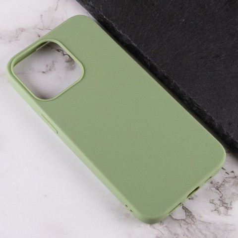 Силіконовий чохол Candy для Apple iPhone 14 Pro (6.1") Фісташковий