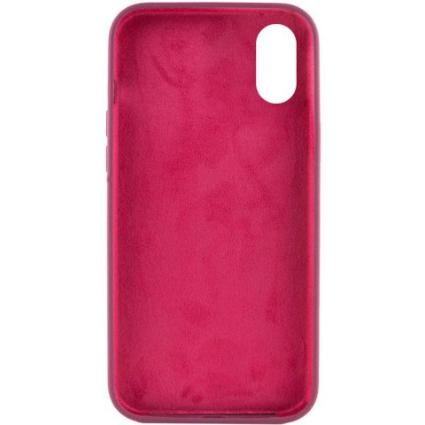 Чохол Silicone Case Full Protective (AA) NO LOGO для Apple iPhone X / XS (5.8") Бордовий / Plum