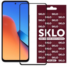 Захисне скло SKLO 3D (full glue) для Xiaomi Redmi 12 / Poco M6 Pro 5g Чорний