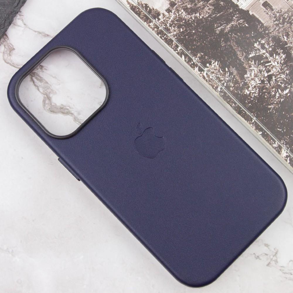 Кожаный чехол Leather Case (AAA) with MagSafe and Animation для Apple iPhone 14 Pro (6.1")