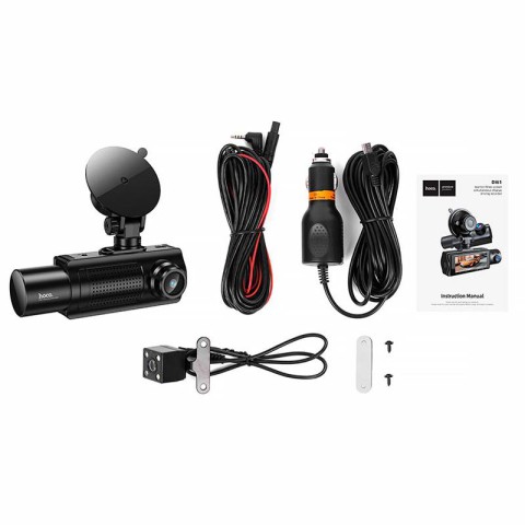 Відеореєстратор Hoco DI61 3.16-inch display with rear camera (1280+720P) Black