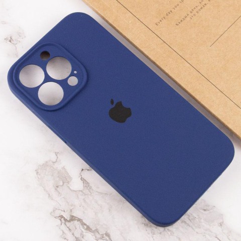 Чохол Silicone Case Full Camera Protective (AA) для Apple iPhone 13 Pro Max (6.7") Синій / Deep navy