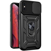 Чохол Ummi Camshield Serge Ring для Apple iPhone X / XS (5.8") Чорний / Black