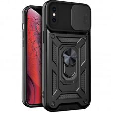 Чохол Ummi Camshield Serge Ring для Apple iPhone X / XS (5.8") Чорний