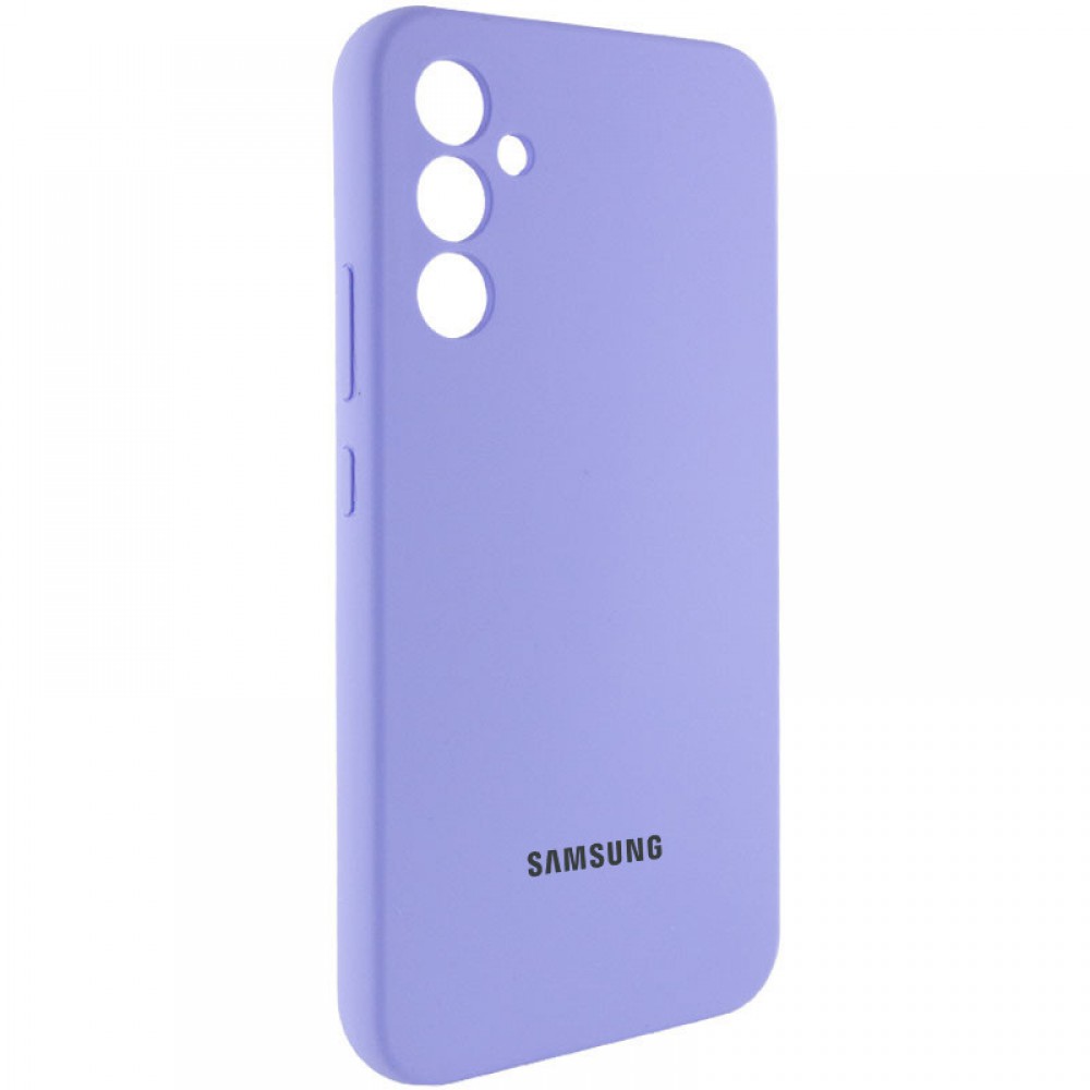 Чохол Silicone Cover Lakshmi Full Camera (AAA) with Logo для Samsung Galaxy S24 FE Бузковий / Dasheen