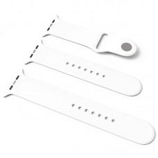 Силіконовий ремінець для Apple Watch Sport Band 38/40/41/42mm(ser.10) (S/M & M/L) 3pcs Білий / White