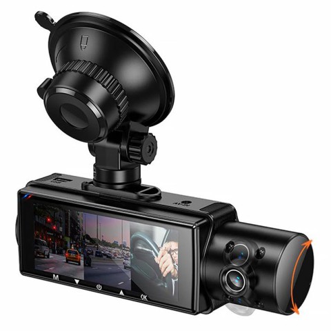 Відеореєстратор Hoco DI61 3.16-inch display with rear camera (1280+720P) Black