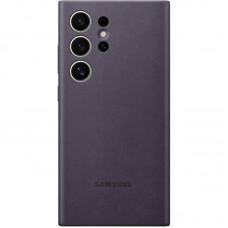 Шкіряний чохол Leather Case (AAA) для Samsung Galaxy S24 Ultra Purple