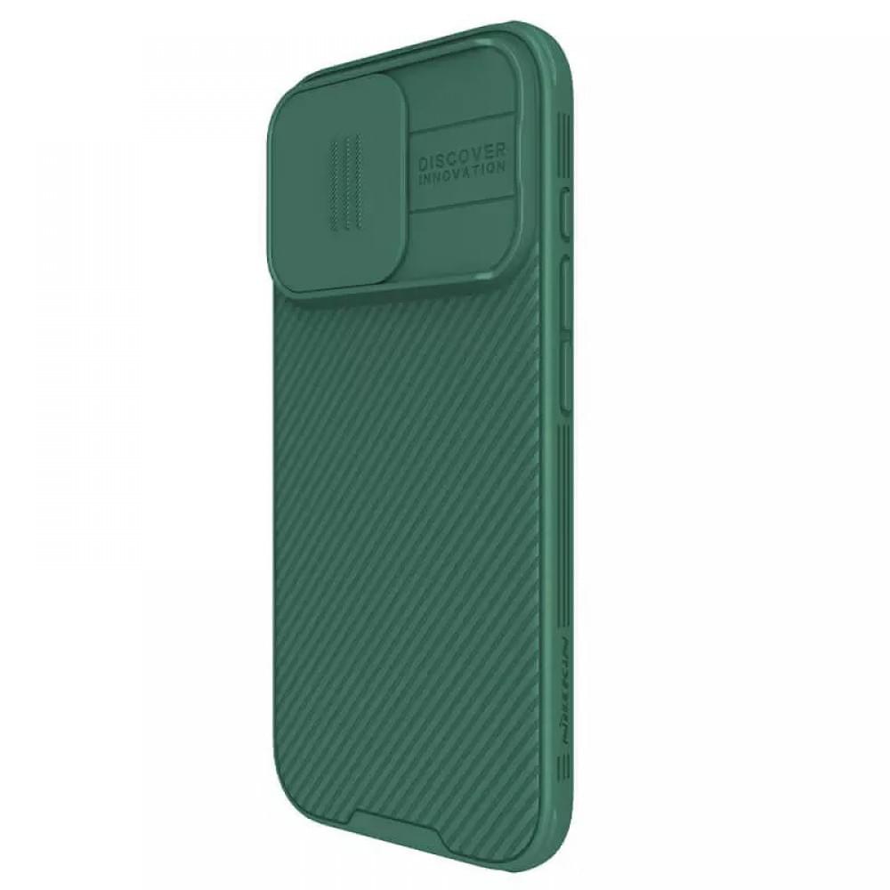 Карбонова накладка Nillkin CamShield Pro Magnetic для Apple iPhone 16 Pro (6.3") Deep Green