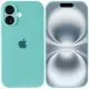 Чохол Silicone Case Full Camera Protective (AA) для Apple iPhone 16 (6.1") Бірюзовий / Marine Green