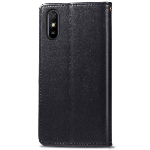 Шкіряний чохол-книжка GETMAN Gallant (PU) для Xiaomi Redmi 9A Чорний