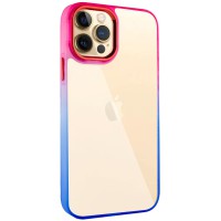 Чохол TPU+PC Fresh sip series для Apple iPhone 12 Pro / 12 (6.1") Синій / Рожевий