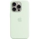 Чохол Silicone case (AAA) with Magsafe and Animation для Apple iPhone 15 Pro Max (6.7") М'ятний / Soft Mint