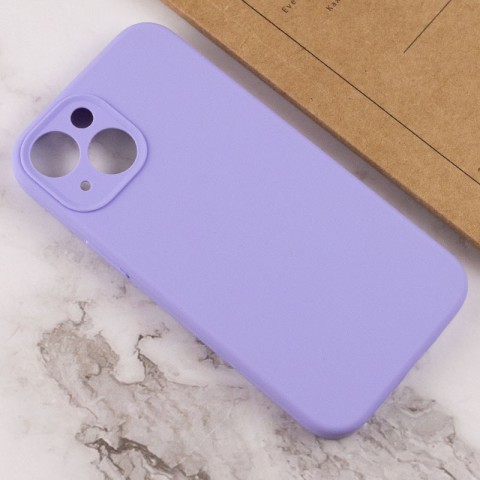 Чохол Silicone Case Full Camera Protective (AA) NO LOGO для Apple iPhone 13 (6.1") Бузковий / Dasheen