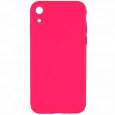 Silicone Case Square Full Camera Protective (AA) NOLOGO для Apple iPhone XR (6.1") Рожевий / Barbie pink