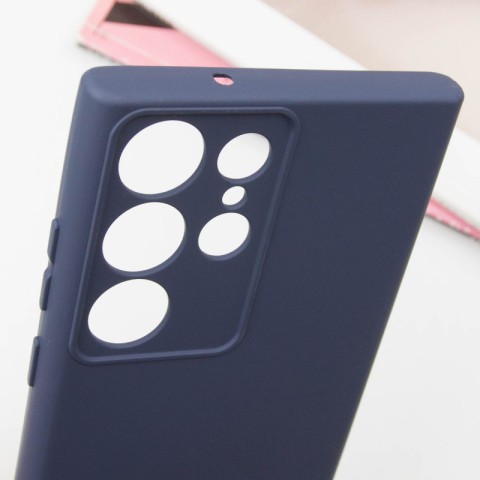 Чохол Silicone Cover Lakshmi Full Camera (AA) для Samsung Galaxy S25 Ultra Синій / Midnight Blue