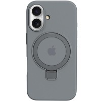 Чохол Silicone Case Full Protective with Ring для Apple iPhone 16 (6.1") Grey