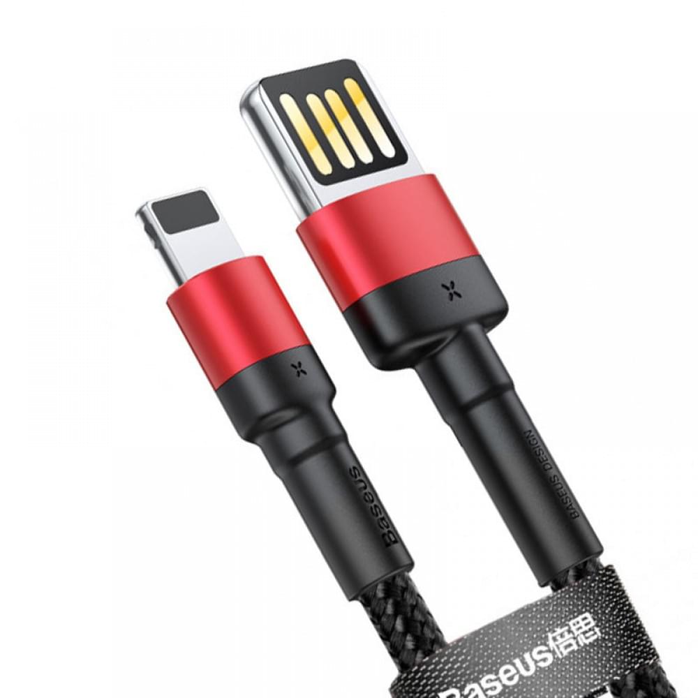Дата кабель Baseus Cafule Lightning Cable Special Edition 2.4A (1m) (CALKLF-G) Чорний / Червоний