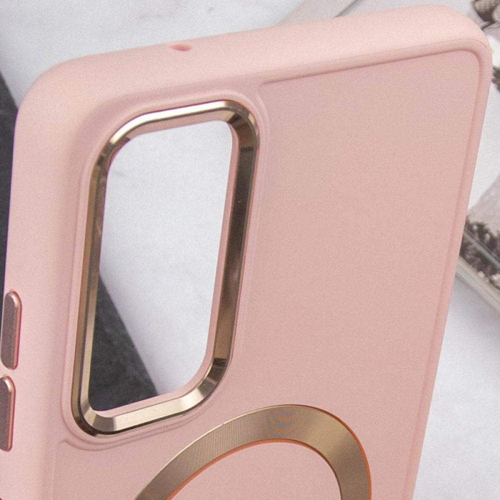 TPU чохол Bonbon Metal Style with MagSafe для Samsung Galaxy A25 5G Рожевий / Light Pink