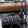 АЗП Acefast B11 138W Car Charger Splitter with Digital Display Black