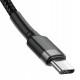 Дата кабель Baseus Cafule Type-C to Type-C Cable PD 2.0 60W (1m) (CATKLF-G) Чорний / Сірий