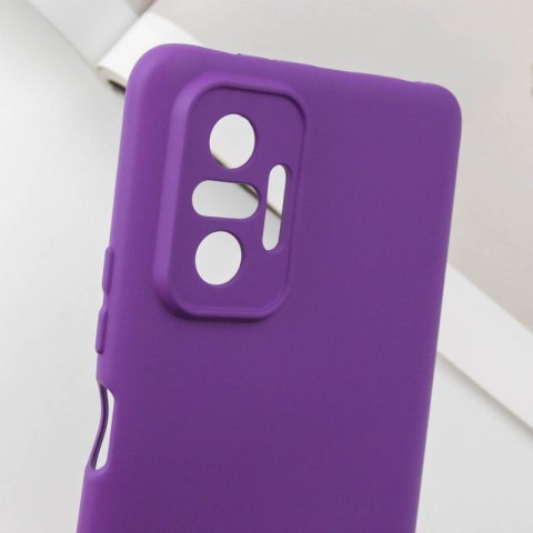 Чохол TPU GETMAN Liquid Silk Full Camera для Xiaomi Redmi Note 10 Pro / 10 Pro Max Фіолетовий / Purple
