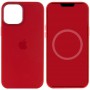 Чохол Silicone case (AAA) full with Magsafe and Animation для Apple iPhone 12 Pro Max (6.7") Червоний / Red