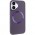 TPU чохол Bonbon Metal Style with MagSafe для Apple iPhone 16 Plus (6.7") Фіолетовий / Dark Purple