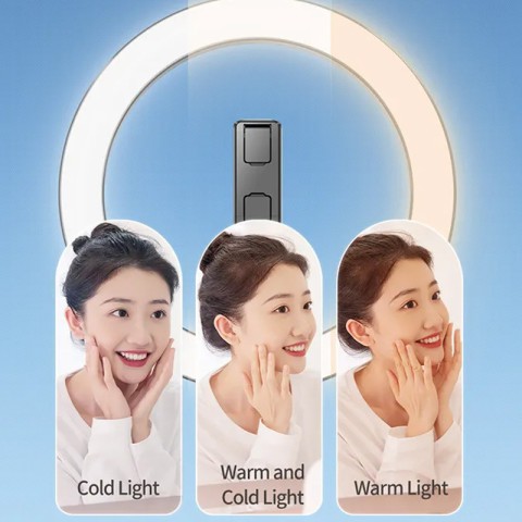 Кільцева LED-лампа для селфі Usams US-ZB323 10-inch Fill Light 1200mAh Black