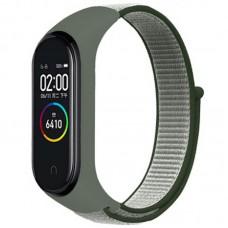 Ремінець Nylon New для Xiaomi Mi Band 3/4/5/6/7 Dark Olive / Green