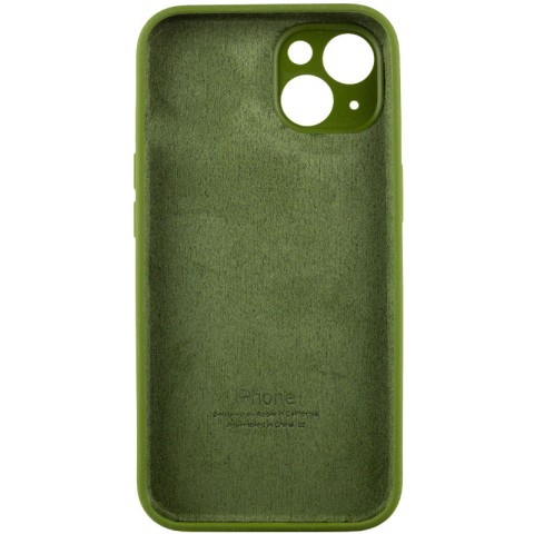 Чохол Silicone Case Full Camera Protective (AA) для Apple iPhone 13 (6.1") Зелений / Dark Olive