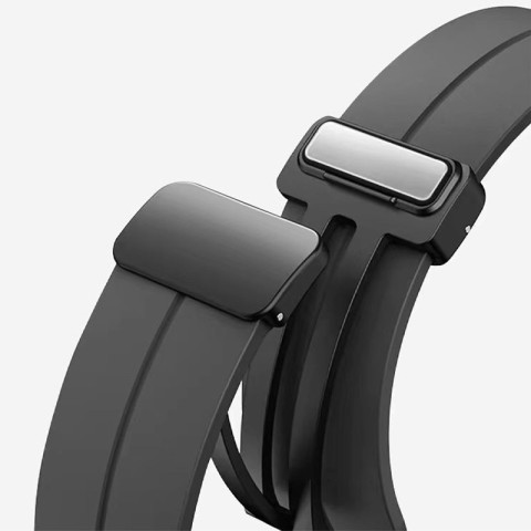 Ремінець Line Magnetic для Xiaomi Mi Band 9/8/10 Чорний / Black