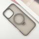 TPU+PC чохол Metal Buttons with MagSafe Colorful HQ Ring для Apple iPhone 16 Pro (6.3") Grey