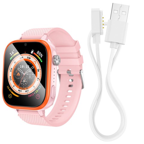 Дитячий cмарт-годинник Hoco Y101 4G with call function Pink