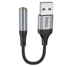 Перехідник Hoco LS36 Fresh USB to 3,5 AUX Black Перехідник Hoco LS36 Fresh USB to 3,5 AUX Black