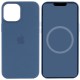 Чохол Silicone case (AAA) with Magsafe and Animation для Apple iPhone 15 Plus (6.7") Синій / Winter blue