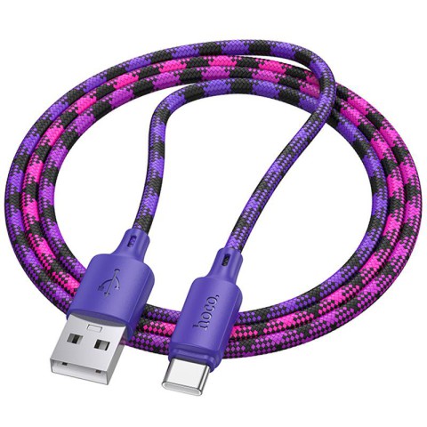 Дата кабель Hoco X116 Meridian USB to Type-C 3A (1m) Gradient Purple Mix