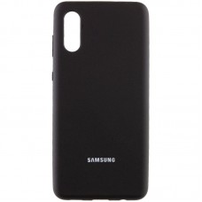 Чохол Silicone Cover Full Protective (AA) для Samsung Galaxy A02 Чорний / Black