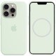 Чохол Silicone case (AAA) with Magsafe and Animation для Apple iPhone 15 Pro Max (6.7") М'ятний / Soft Mint