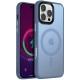 TPU+PC чохол Metal Buttons with MagSafe Colorful для Apple iPhone 16 Pro (6.3") Блакитний