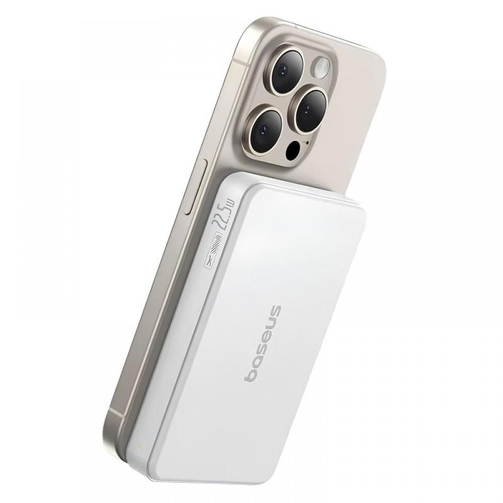 Портативний ЗП Power Bank Baseus EnerFill FM11 Ultra-Mini 22.5W з БЗП 10000mAh (P1008210E123) White