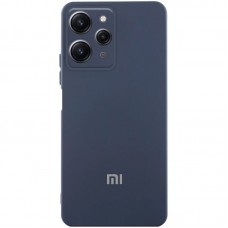 Чохол Silicone Cover Lakshmi Full Camera (AA) with logo для Xiaomi Redmi 12 Синій / Midnight blue